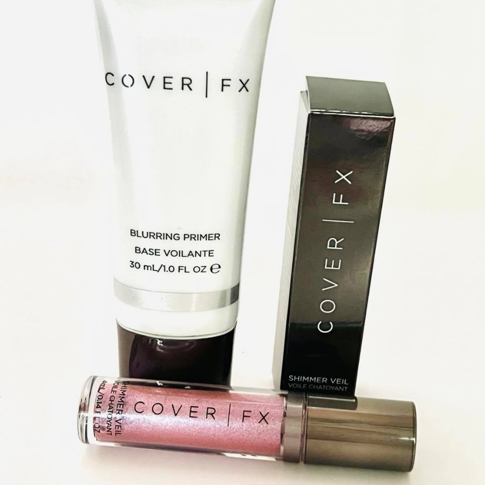Cover FX Bundle- Brand new! Full size blurring primer- shimmer veil in Amethyst